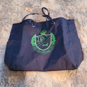 Navy Blue Tote Bag with GreenLOGO Bag PINK